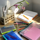 Mesh Stationery Pencil Cases on Desk