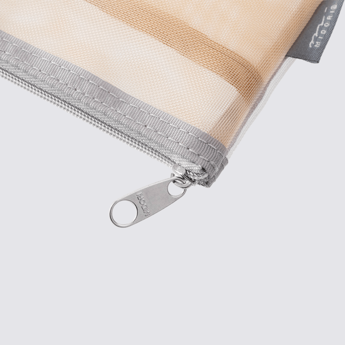 Mesh Pouch Pencil Case with Gusset  - Grey
