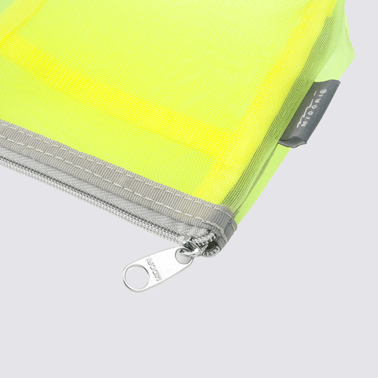 Mesh Pouch with Gusset - Yellow Green