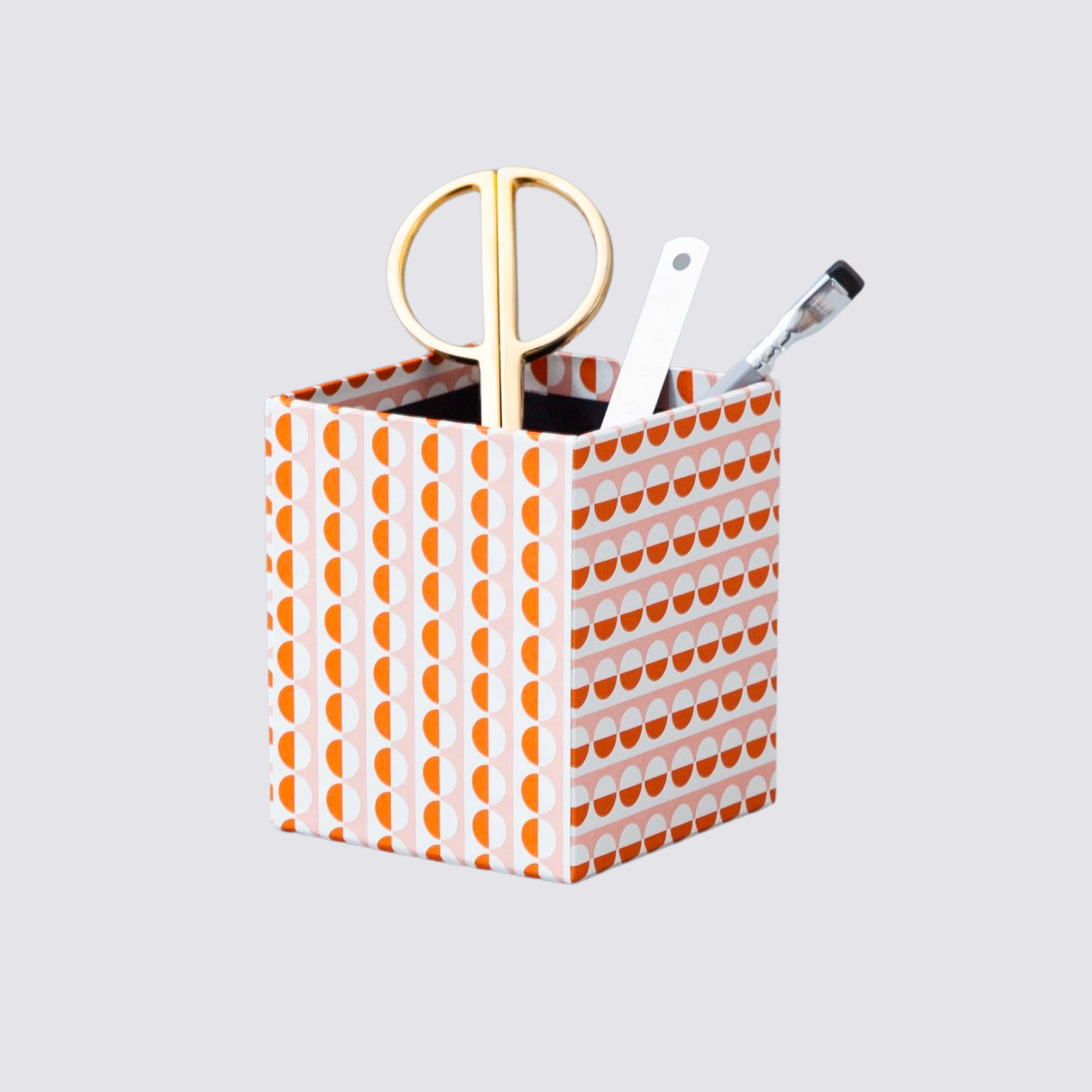 Handmade Pencil Pot - Pink / Orange