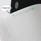 dated red grid notebook