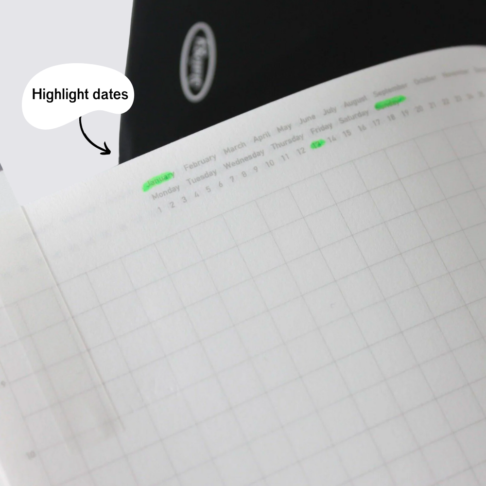 vertical dates notebook
