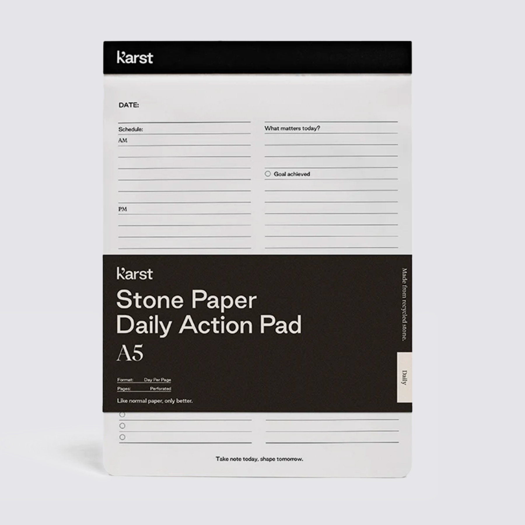 A5 Daily Action Pad - Stone Paper