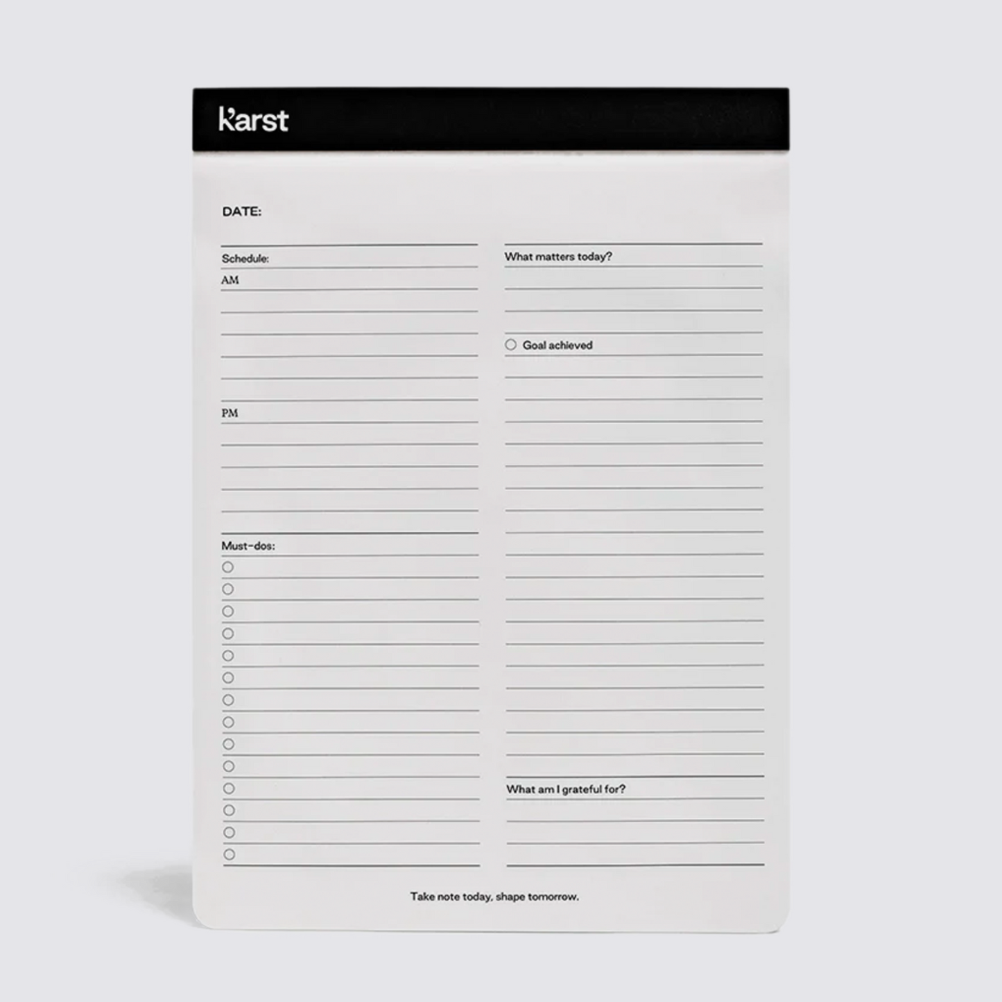 A5 Daily Action Pad
