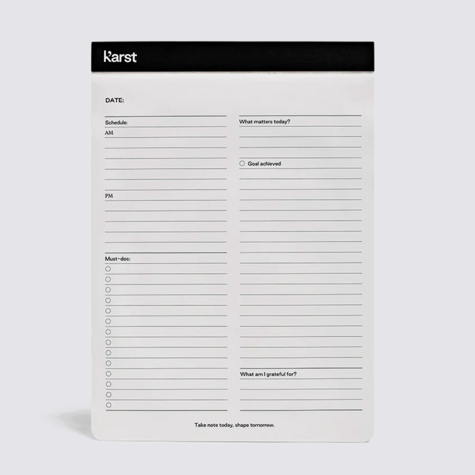 A5 Daily Action Pad - Stone Paper