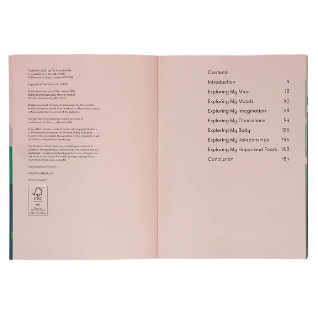 Kids mental health work book contents