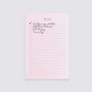 To Do List Block - Misty Pink