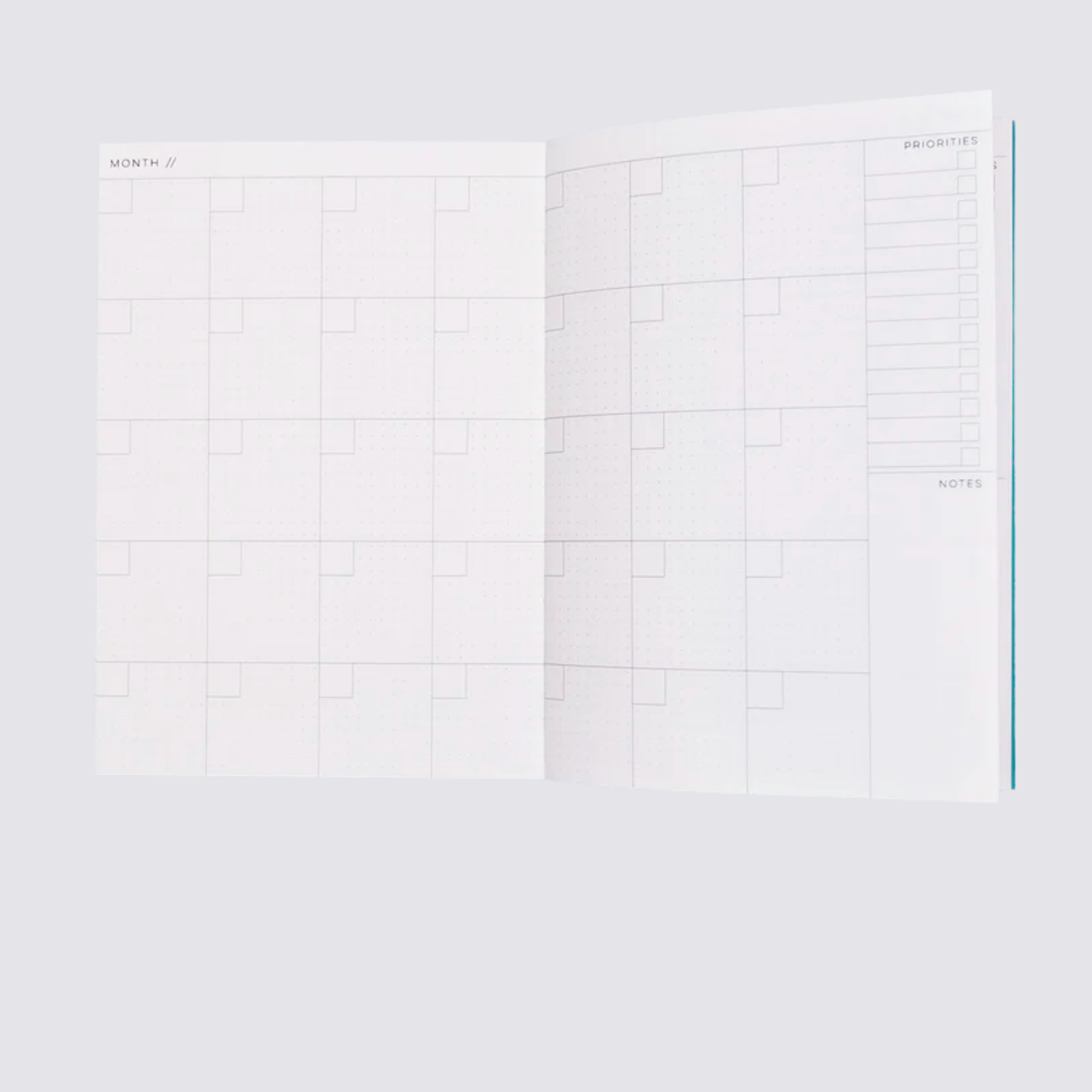 Undated Weekly Planner inside months