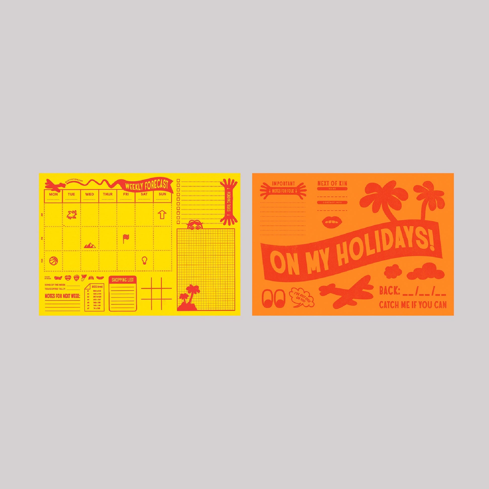 Weekly Desk Pad - Yellow