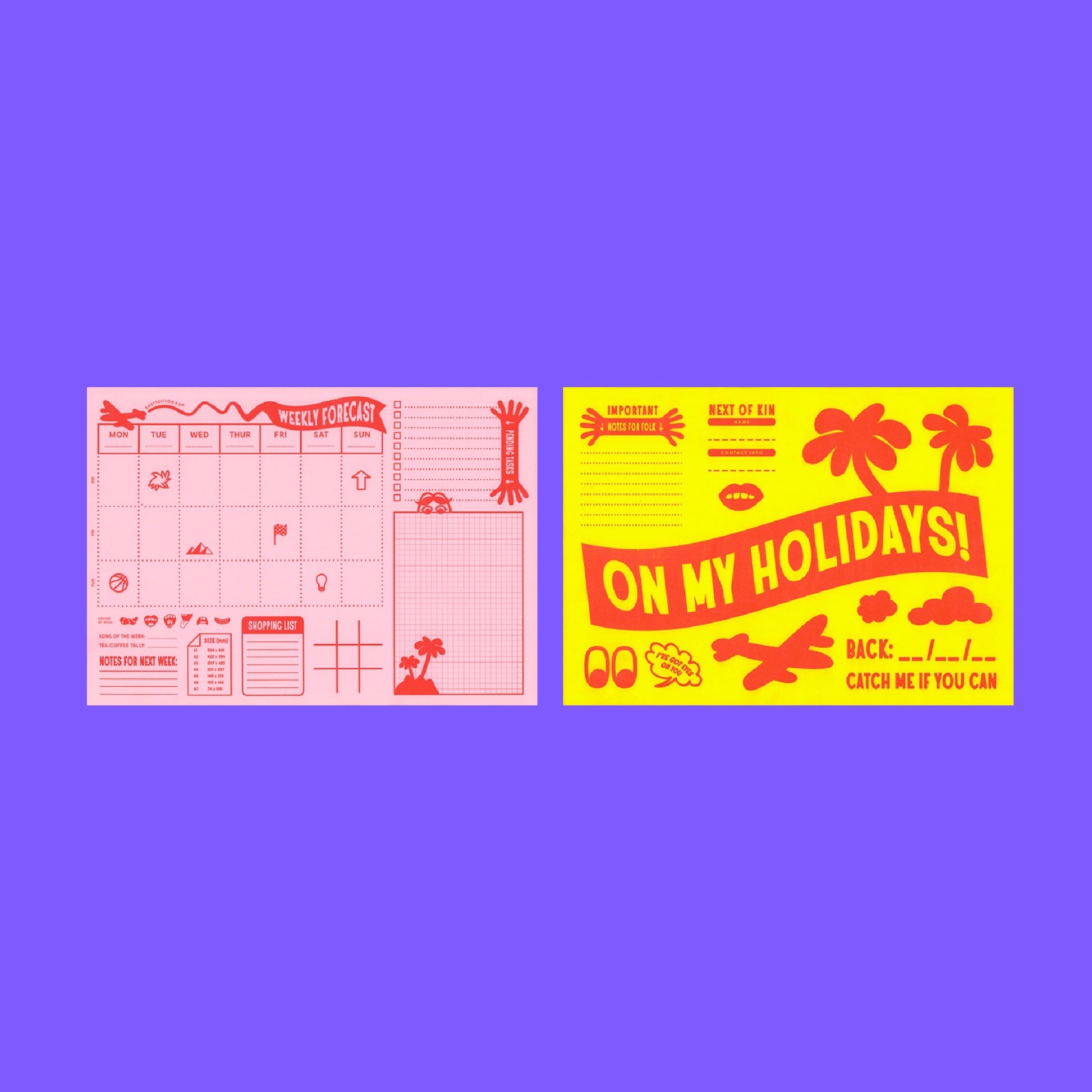 Weekly Desk Pad - Pink