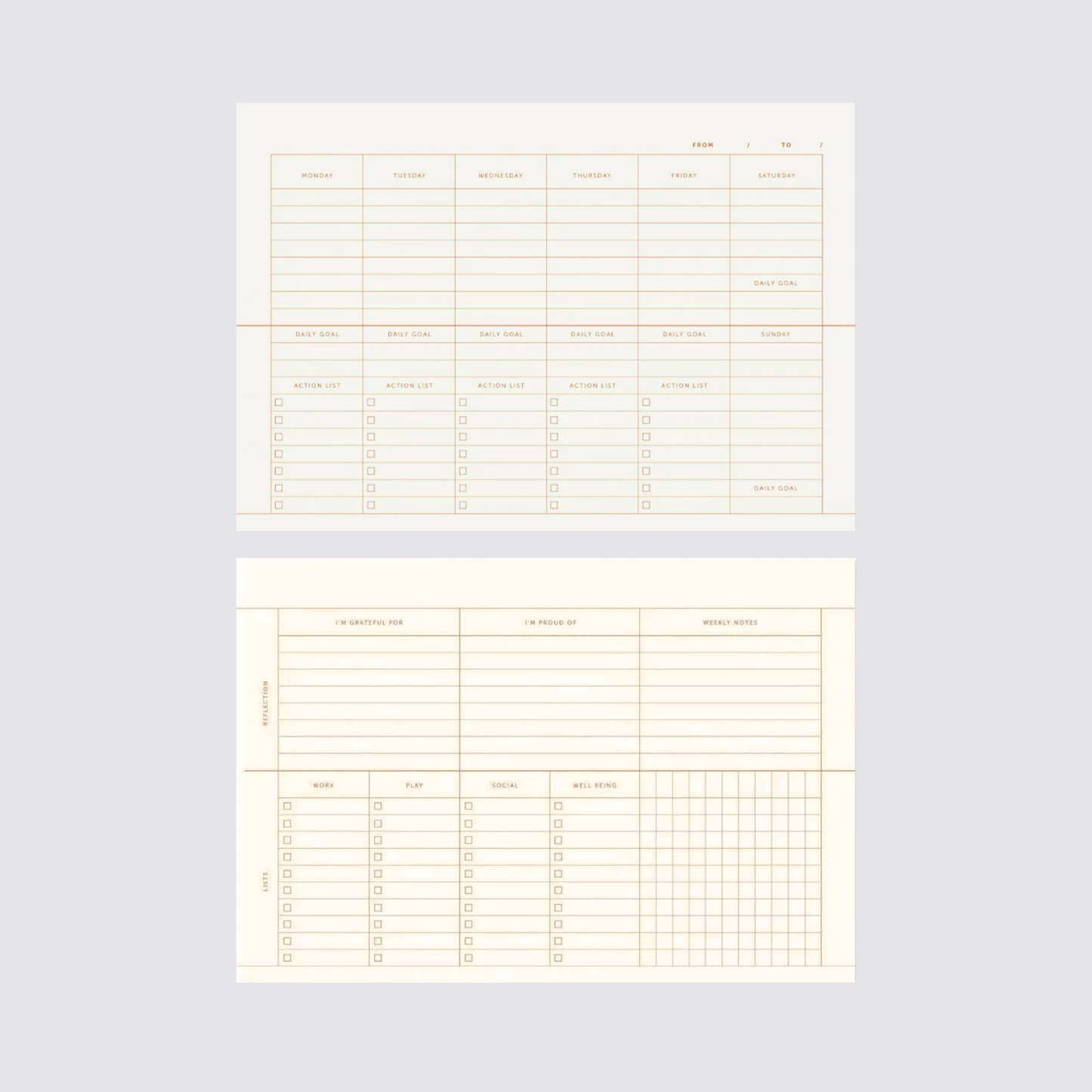 Desk Planner - Linen