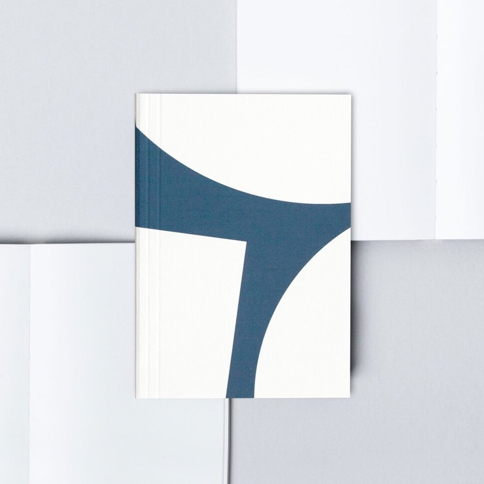 Pocket Layflat Notebook - Blue Blocks / Dot Grid