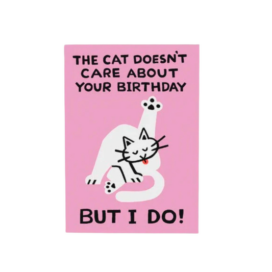 The Cat Doesn't Care Birthday Card