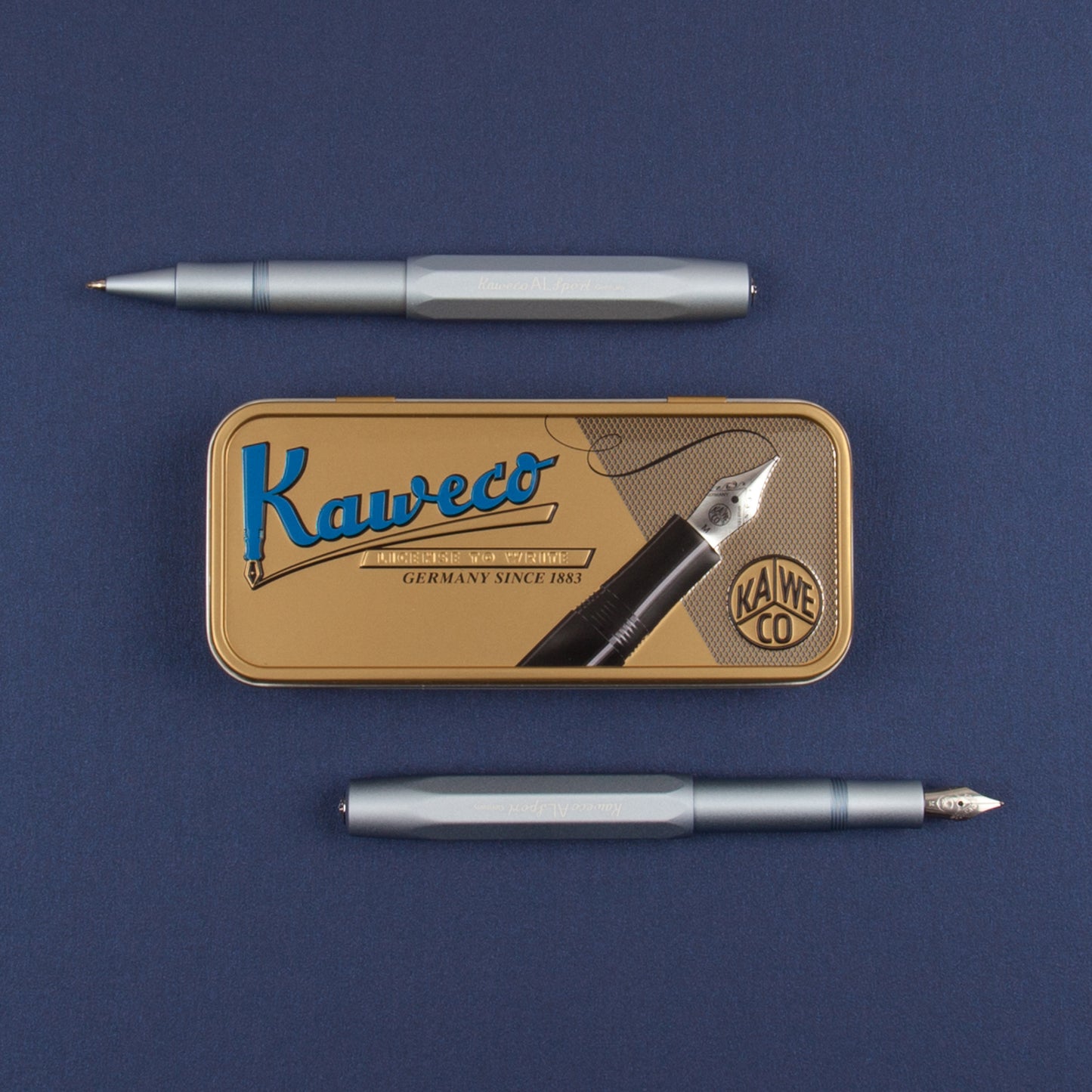 Aluminium Sport Fountain Pen - Silver