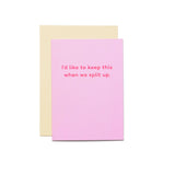 when we split up card